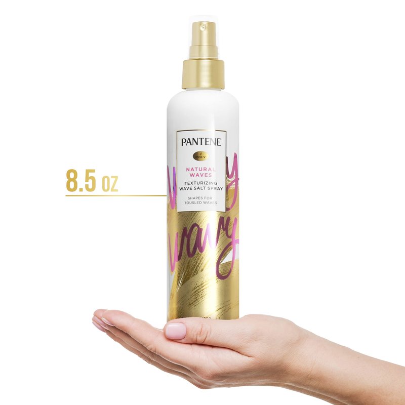 Pantene Pro-V Salt Texturizing Hairspray, No Sea Needed, Natural Waves, Pack of 3, 25.5 oz Total
