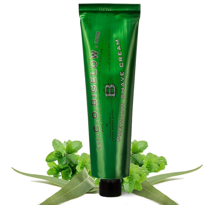 C.O. Bigelow Shaving Cream - Eucalyptus Oil Formula for Sensitive Skin | 5.2 oz Tube