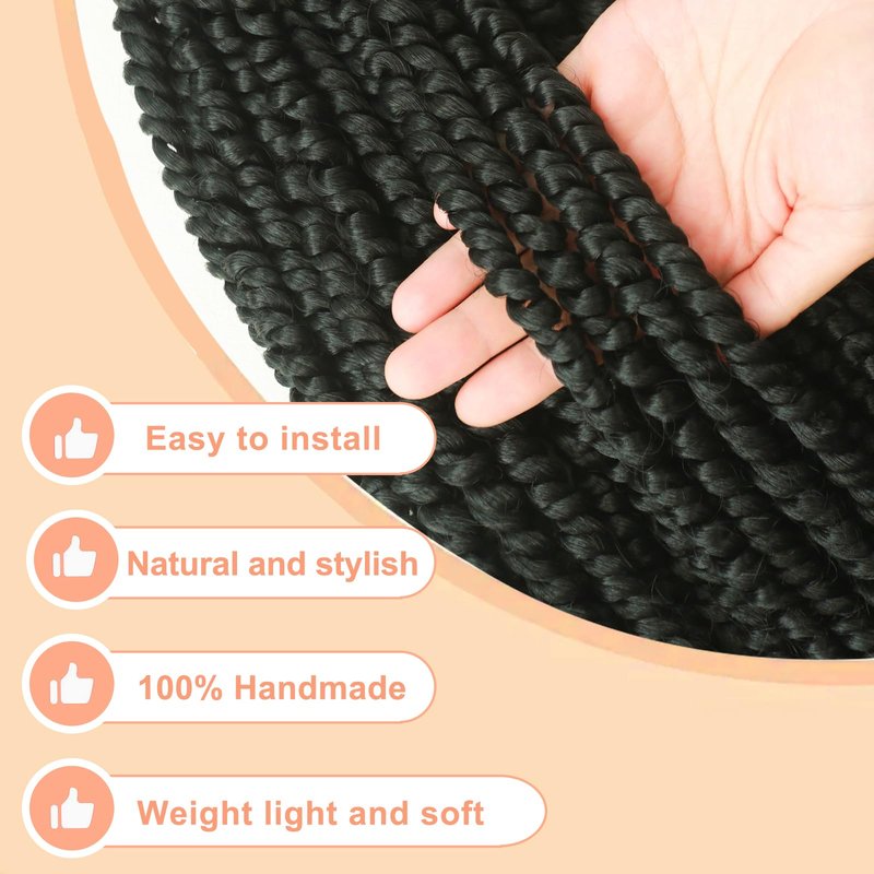 Sunsmilely 8 Packs Passion Twist Hair Pre Twisted 14 Inch Passion Twist Crochet Hair Pre Looped Crochet Braids for Black Women Synthetic Natural Black Curly Braiding Hair Extensions