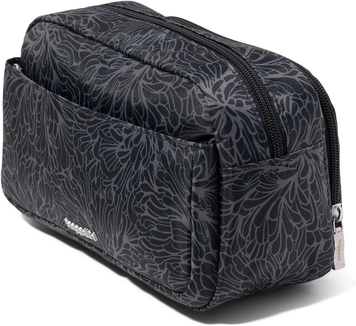 Pocket Cosmetic Makeup Bag - Lightweight Organizer with Brush Holder | 9.4”x5.5”x3.5” Travel Essential