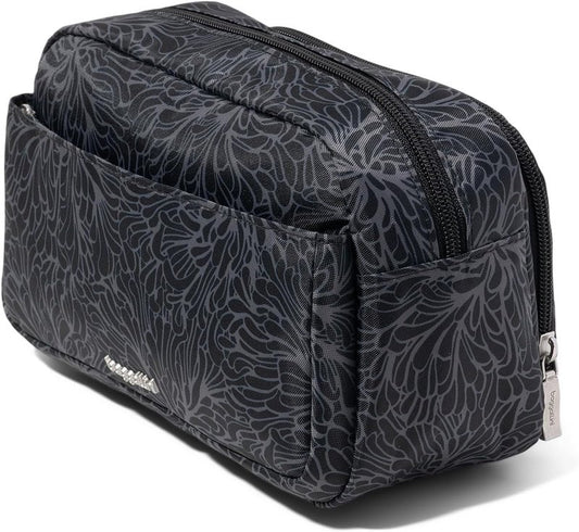 Pocket Cosmetic Makeup Bag - Lightweight Organizer with Brush Holder | 9.4”x5.5”x3.5” Travel Essential