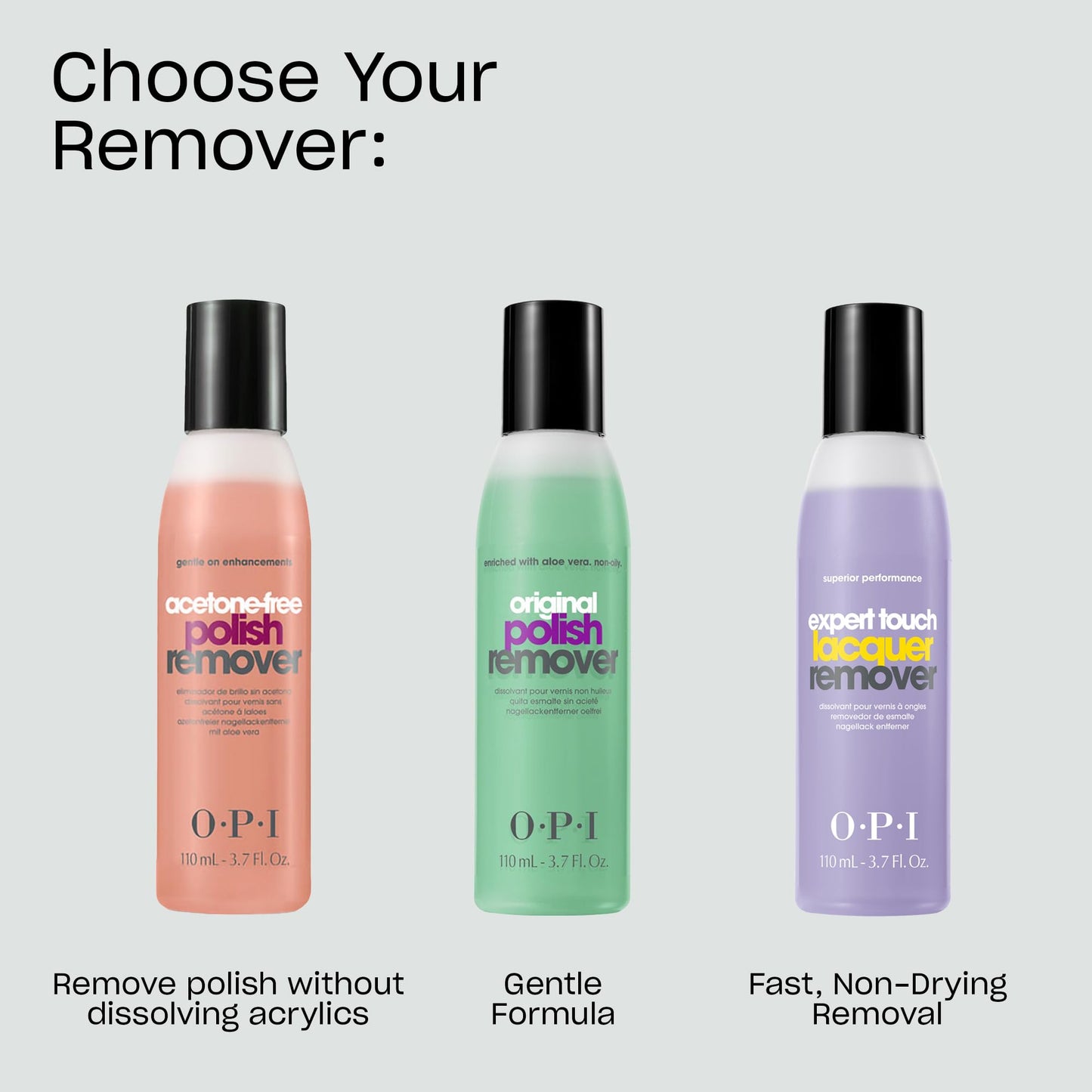 OPI Expert Touch Remover | Acetone Free Nail Polish Remover | With Aloe Vera, Gentle & Non-Drying Formula | 3.7 fl oz (Pack of 3)