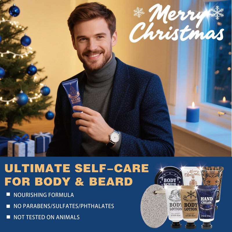 Advent Calendar 2025 for Adults, BODY & EARTH 24-Day Mens Advent Skincare Calendar 24PCS Beard Care Grooming Set, 2025 Beauty Countdown Calendar Christams Holiday Suprise Gift for Dads Boyfriend