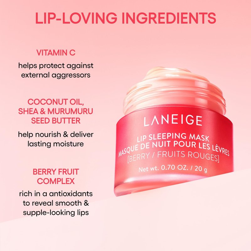 LANEIGE Lip Sleeping Mask Matcha Bubble Tea: Intensive Overnight Lip Mask for Soft, Hydrated Lips