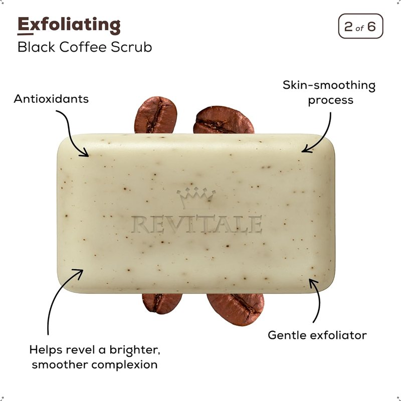 Revitalé Natural Cleansing Soap Bars Set - 6 x 100g | Daily Hand, Face & Body Wash Gift Set