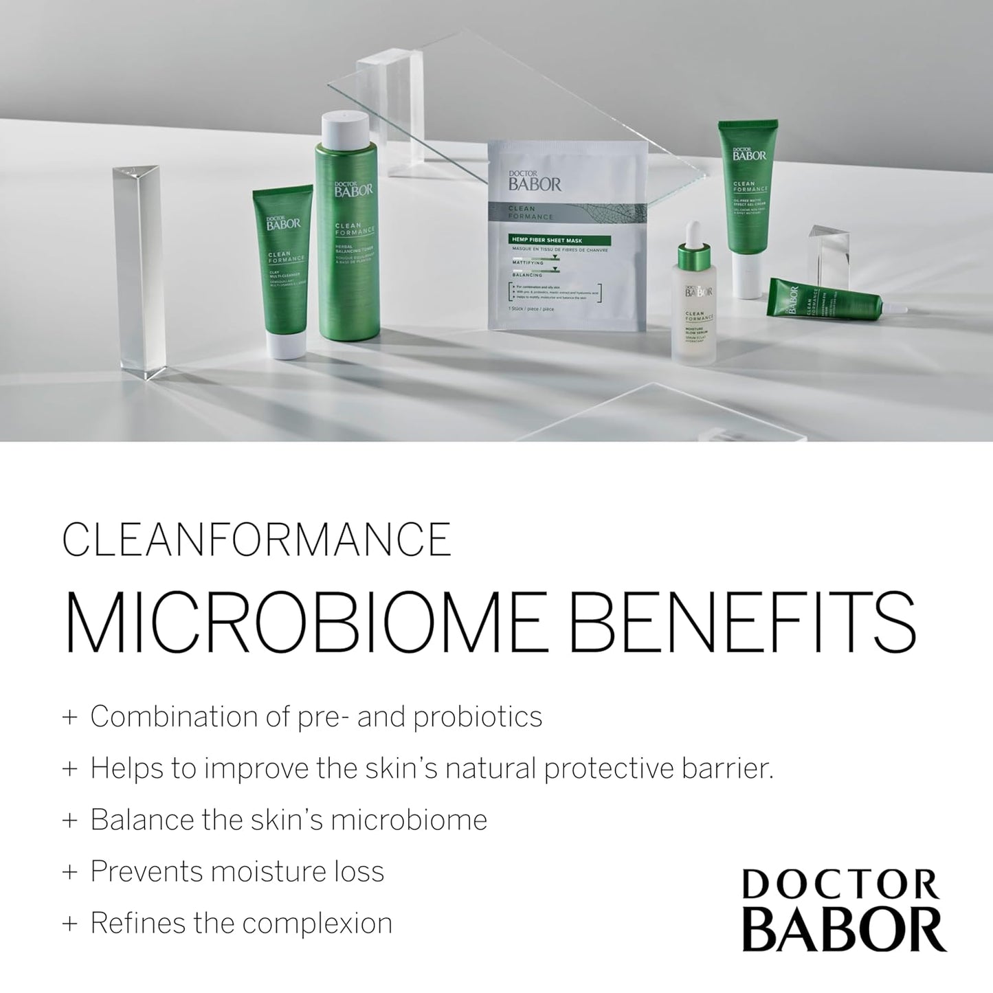 Babor Cleanformance Moisture Glow Cream - Daily Hydrating Facial Cream with Light-Reflecting Pigments | 0.5 oz