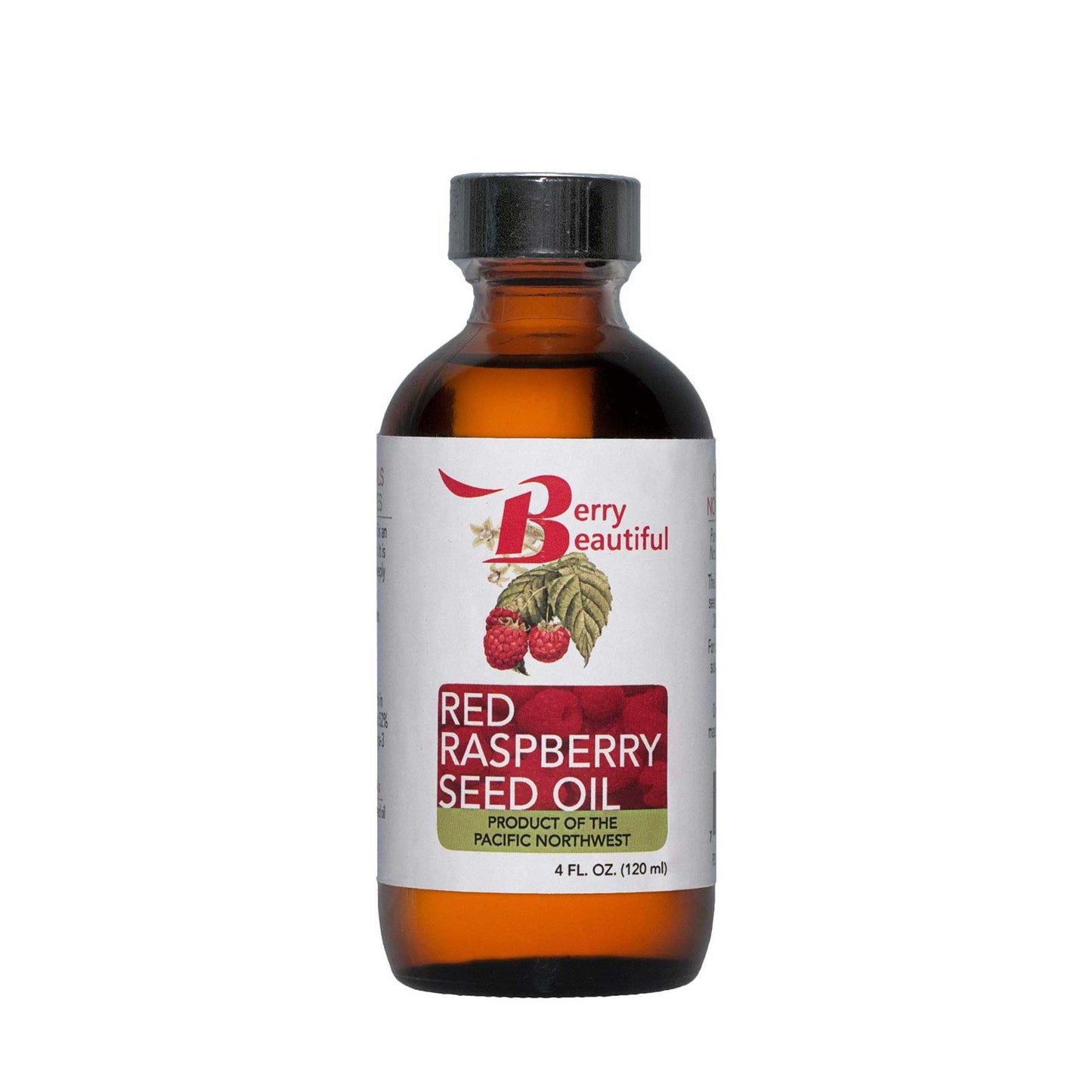 Berry Beautiful Red Raspberry Seed Oil - 4 fl oz - Cold-Pressed from Raspberries Grown by Northwest Berry Co-op Farmers - Hydrates, Protects, and Primes Skin for Face, Hair, and Nails