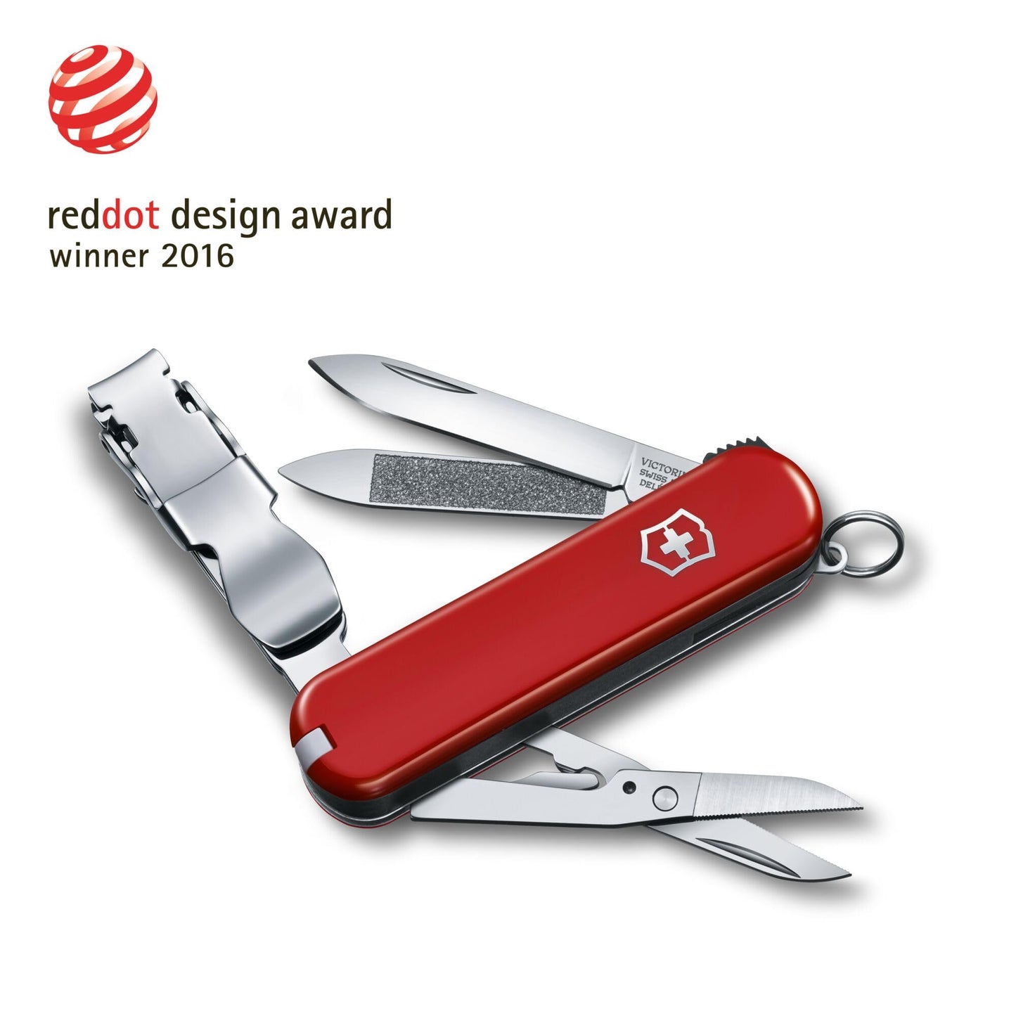 Victorinox Nail Clip 580 Swiss Army Knife, 8-Function Pocket Knife, Red