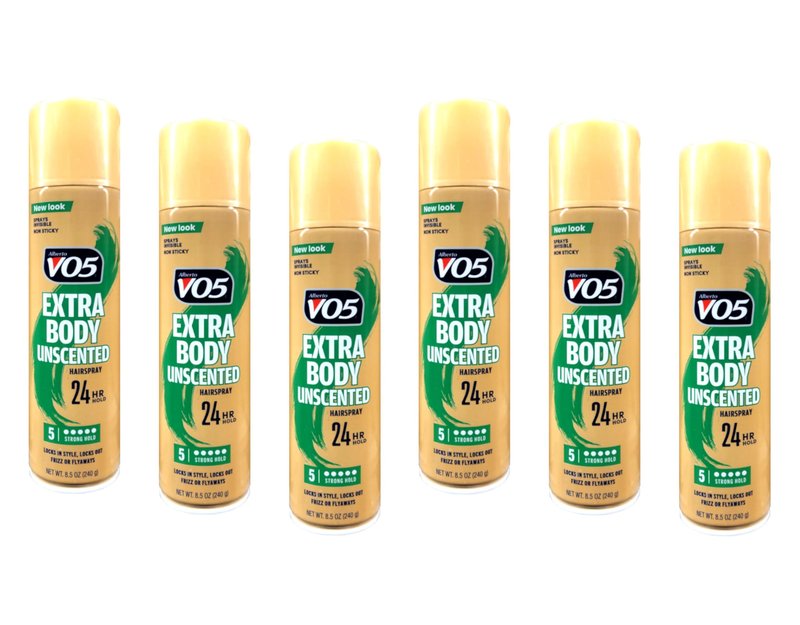 VO5 Crystal Clear Hairspray, Unscented 8.5 oz (Pack of 6)