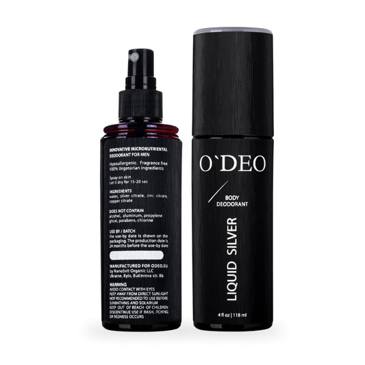 ODEO Aluminum Free Deodorant for Men All Natural Deodorant Spray Organic Deodorant 4 fl oz Unscented for Sensitive Skin