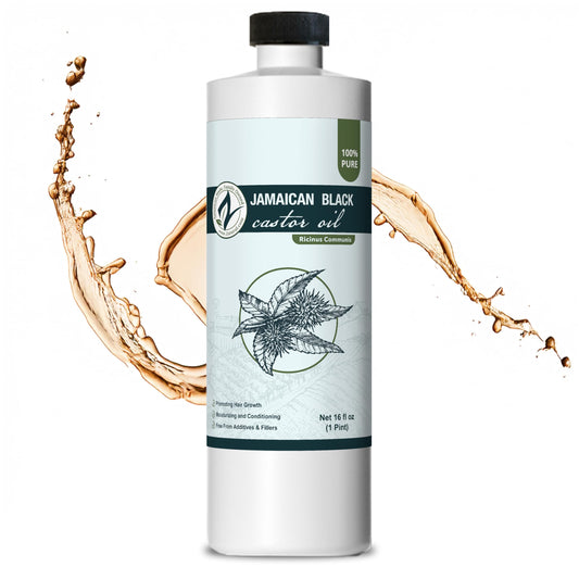 Zatural 100% Pure Jamaican Black Castor Oil | Tropic Roasted & Pressed Oil for Hair Conditioning, Skin Hydration & Eyelash Softening (16 Fl Oz)