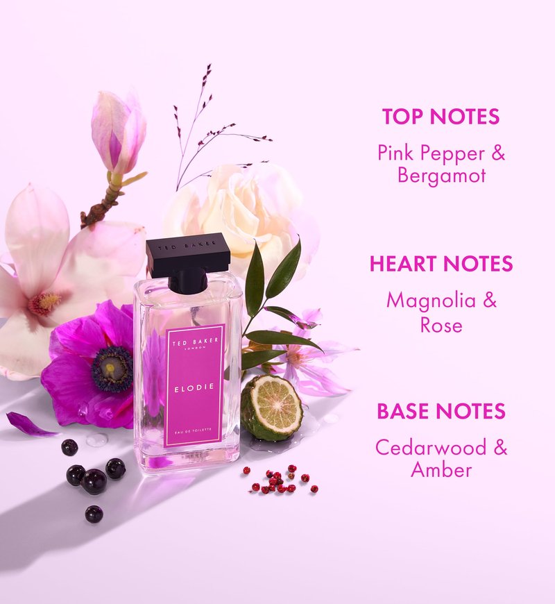 Ted Baker Miniatures Handbag Gift Set for Women, 3 x 15ml Eau de Toilettes Elodie, Polly and Kasia, Fruity Floral & Amber Miniatures in a Deluxe Handbag Box
