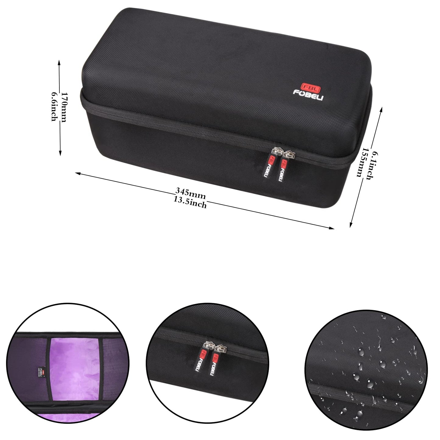 FBLFOBELI EVA Hard Travel Case for Dyson Supersonic Hair Dryer HD08 HD07 HD03 HD01 /Dyson Airwrap Complete Styler and Attachments/Shark HD112BRN HyperAIR Hair Dryer, Box Only