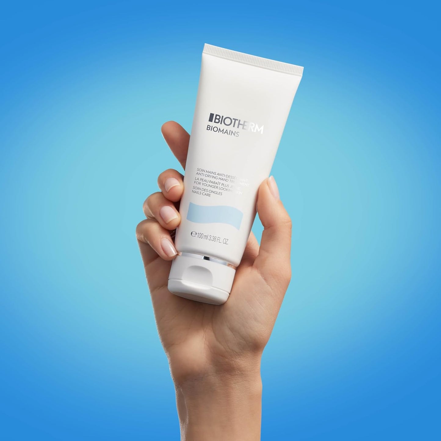 Biotherm Biomains Age-Delaying Hand Cream | Smooth & Soften Skin with Biotech Plankton, 3.4 Fl. Oz.