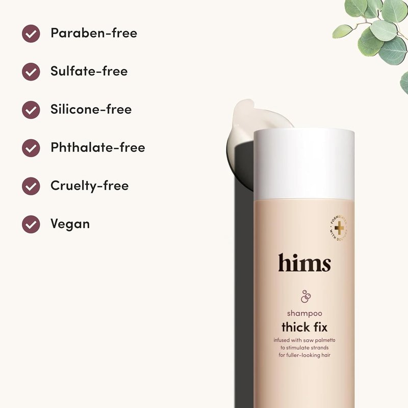 HIMS Hair Thickening Shampoo for Men - Saw Palmetto & Niacinamide | Eucalyptus Grove - 6.4 fl oz