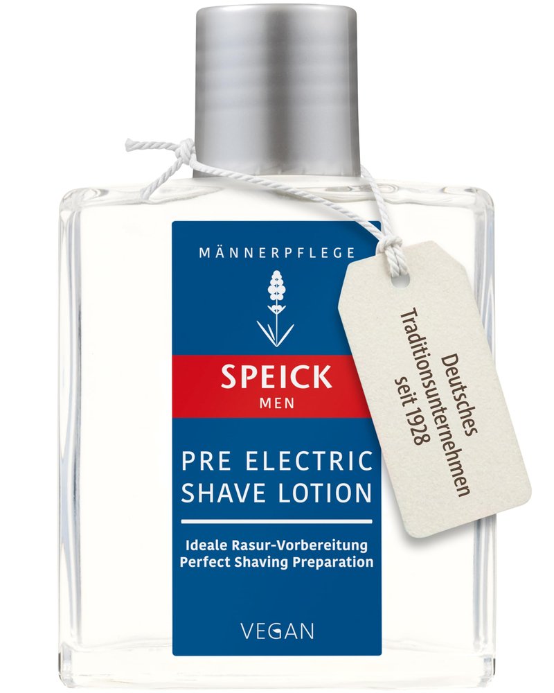 Speick Men Pre Electric Shave Lotion with Relaxing Lavender Oil and a Blend of Essential Oils, Natural Vegan Skin Care, 3.4 Fluid Ounces