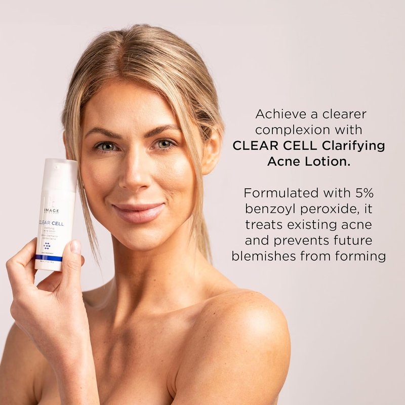 IMAGE Skincare Clear Cell Acne Treatment Lotion - Benzoyl Peroxide Formula, 1.7 oz | Treats & Prevents Blemishes