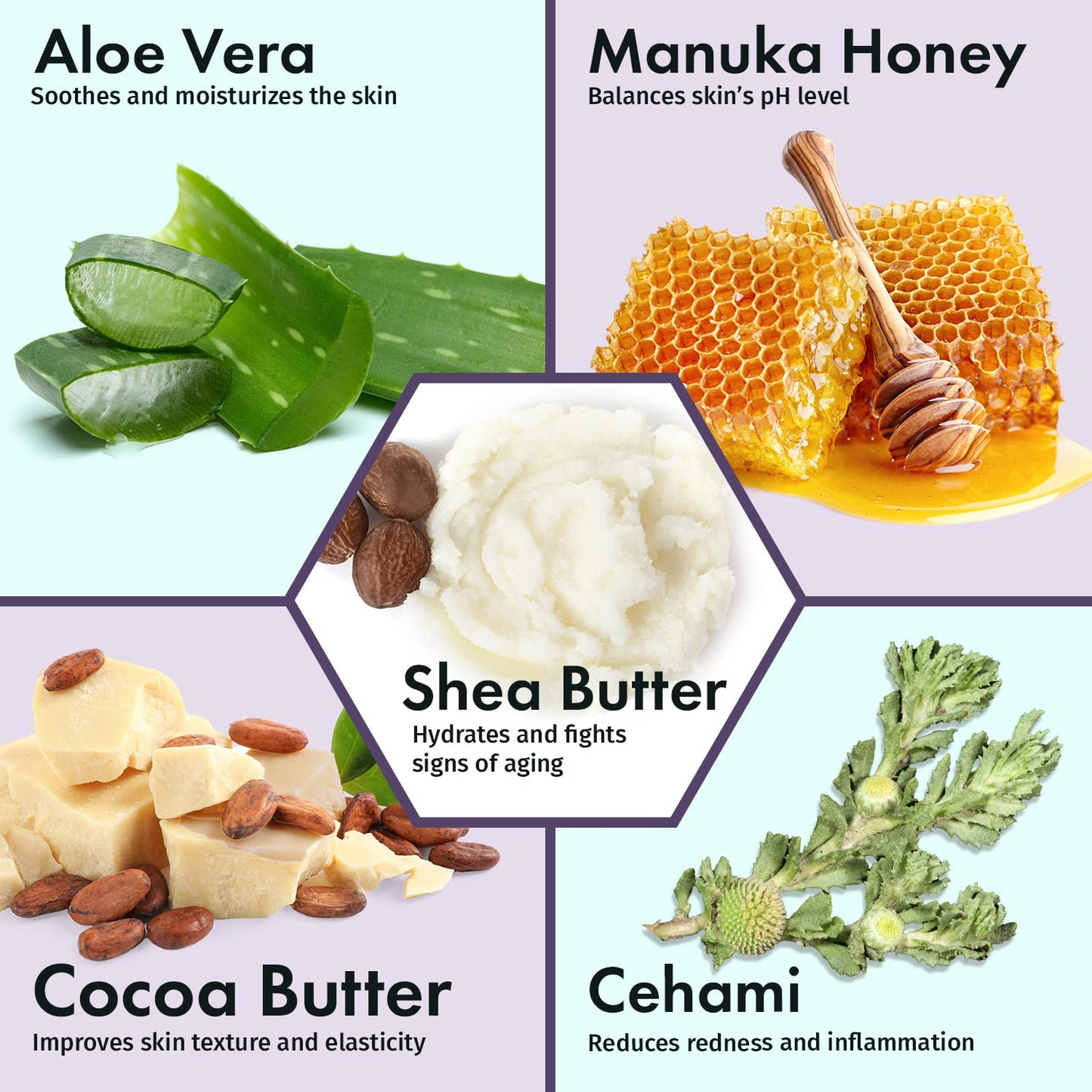 Manuka Honey Face Moisturizer with Coconut Oil, Cocoa Butter, Aloe Vera, Vitamin E and Vitamin C - Anti Aging and Skin Lightening Cream - Pore Minimizer and Whitening MSM Cream (8 oz) (8oz)
