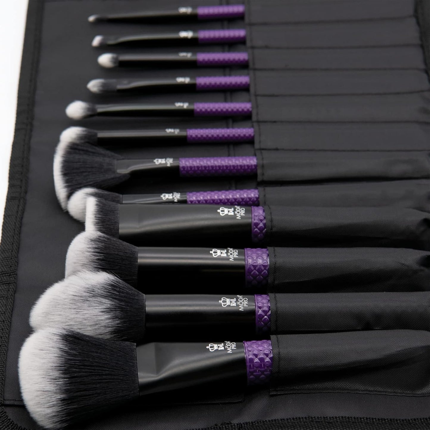 Professional 13-Piece Purple Makeup Brush Kit | Full Face & Eye Brushes with Travel Wrap