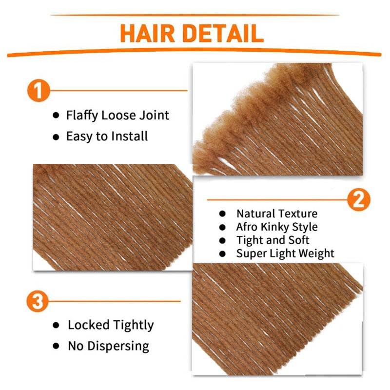 Dreadlock Extensions Human Hair 0.6cm Width 8 Inch 20 Strands, 100% Human Hair Loc Extensions, Full Handmade Locs Extensions for Men/Women, Can be Dyed Soft Dreads, #30 Brown
