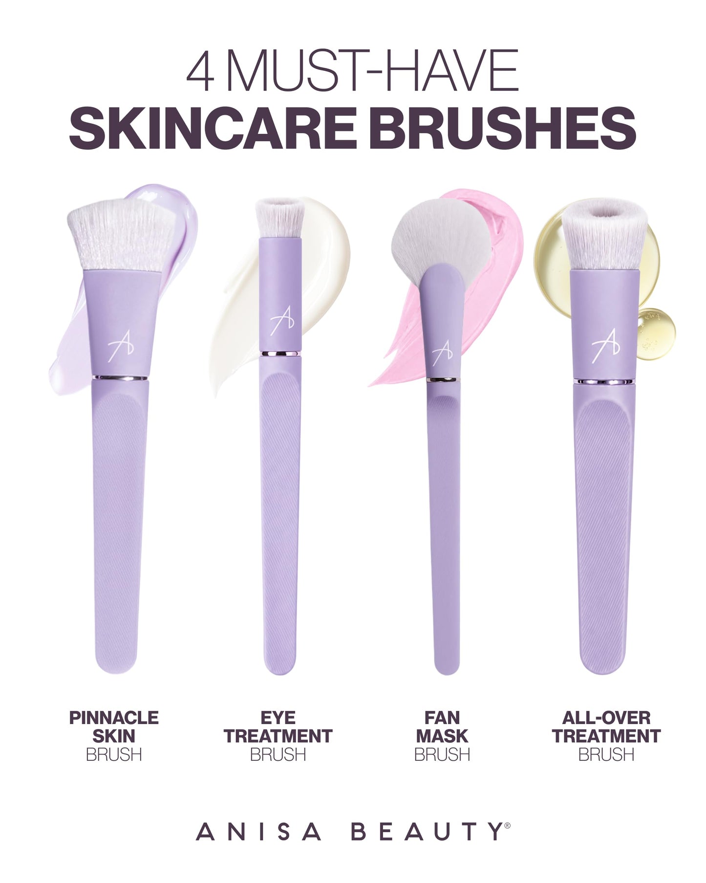 Anisa Beauty Cleansing Brush | Gentle Facial Exfoliator with Soft Synthetic Fibers & Flexible Silicone for Deep Cleansing | Vegan & Cruelty-Free