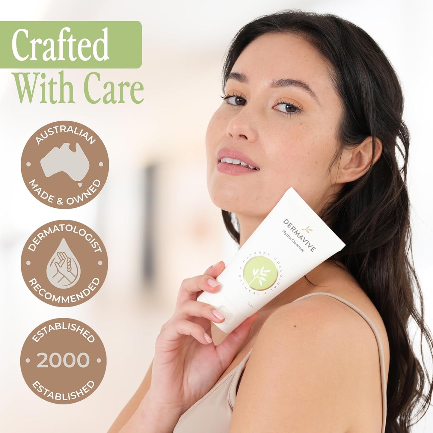 Sensitive Skin Care Bundle - Hydrating Facial Cleanser & Oatmeal Body Hydrator | For Dry, Flaky, Itchy Skin | 120ml + 100g