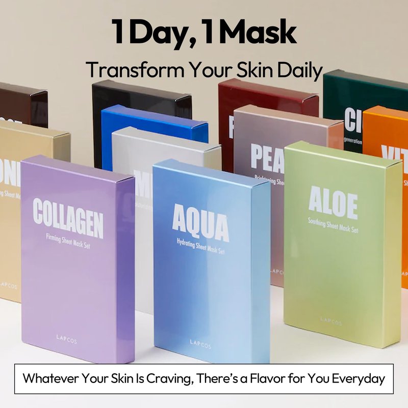 LAPCOS Milk Sheet Mask - Moisturizing & Gently Exfoliating Face Masks with Ceramide NP & Violet Flower to Replenish Dry Skin - Highly Breathable Microfiber Sheet - Korean Skin Care (Pack of 5)