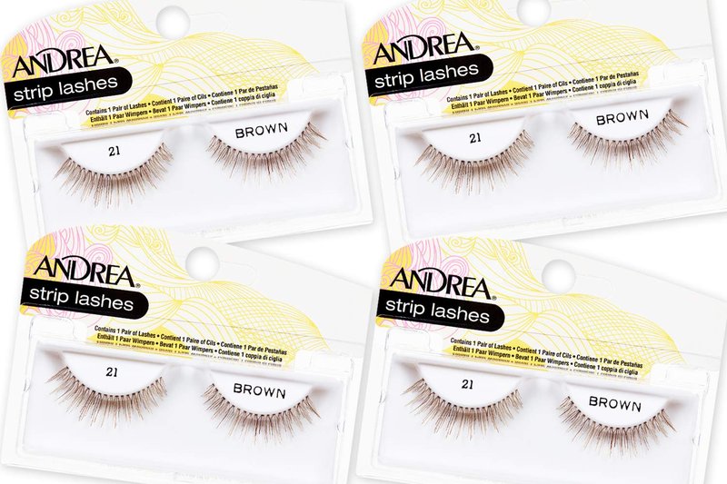 Andrea False Lashes | Style 21 Brown - Natural Look, Lightweight & Comfortable, 4 Pairs