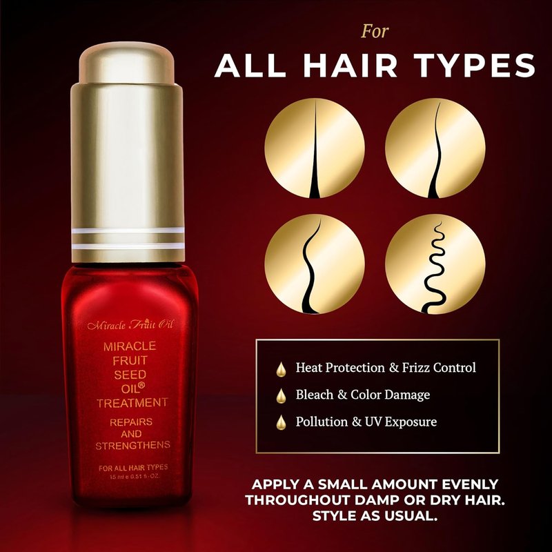 Miracle Fruit Oil Hair Care Treatment - 15ml Luxurious Oil for Damaged Hair | Reduces Breakage & Promotes Growth