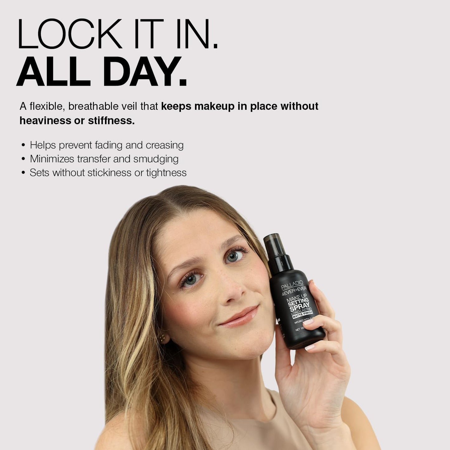 Palladio 4 Ever and Ever Make Up Setting Spray, Longlasting, Instantly Sets and Secures Makeup for All Day Wear (Matte Finish), 100 ml
