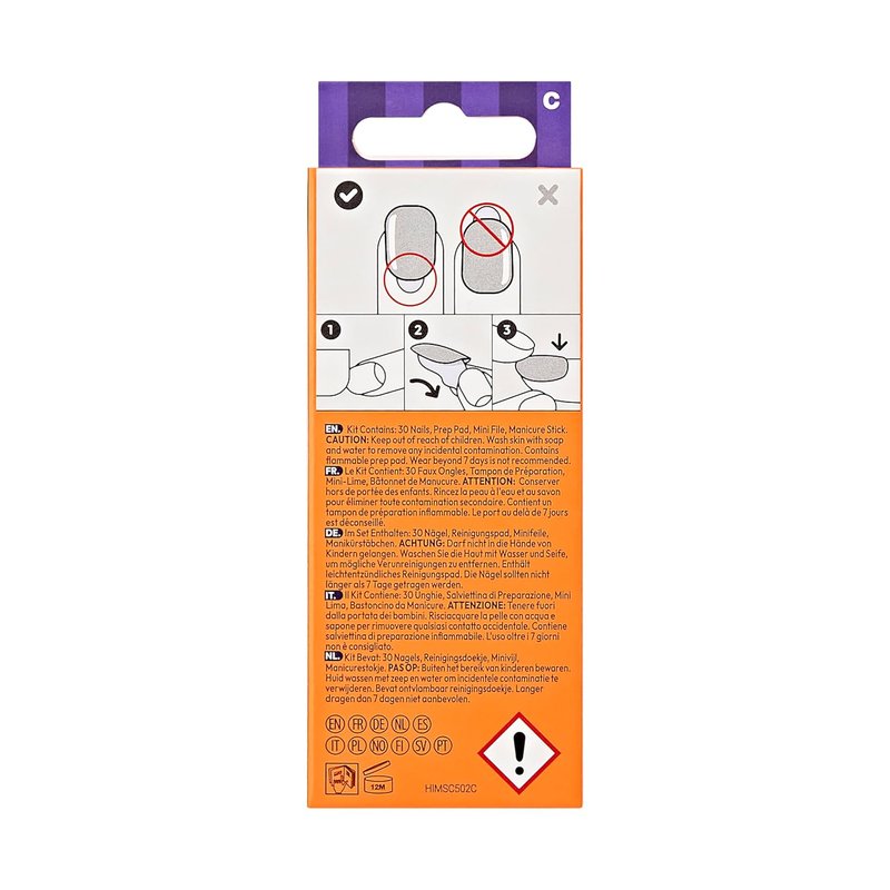 Impress Press-On Manicure Fake Nails - Spooky Fairy Halloween Theme | Short Length, Round Shape, 30 Nails Included