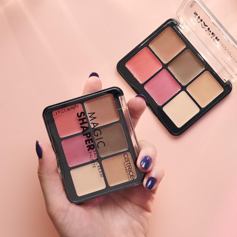 Catrice | Magic Shaper Face Cream Palette | Blush, Bronzer, & Highlighter | Longwearing, Blendable, & Buildable | Vegan & Cruelty Free