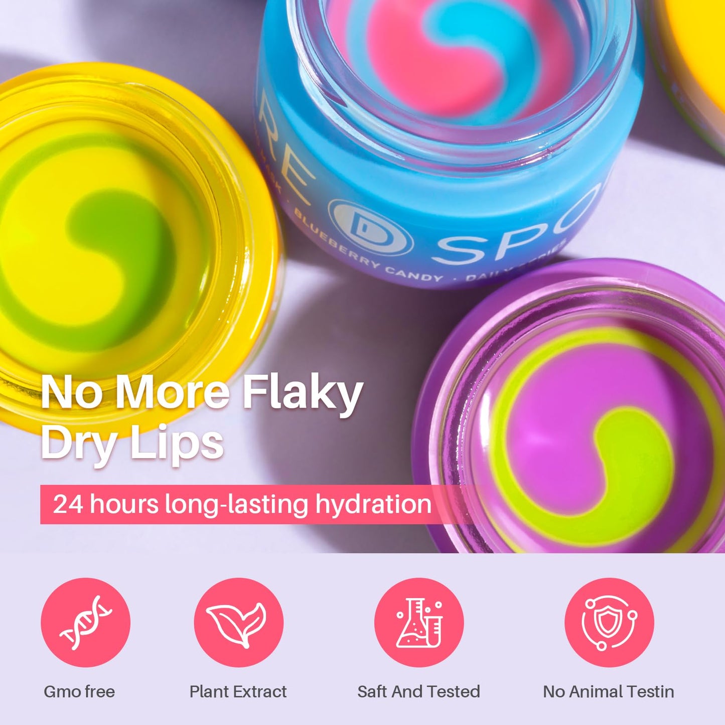 SPODARE Grape Lip Mask, Hydrating Overnight Lip Sleeping Mask, 12g