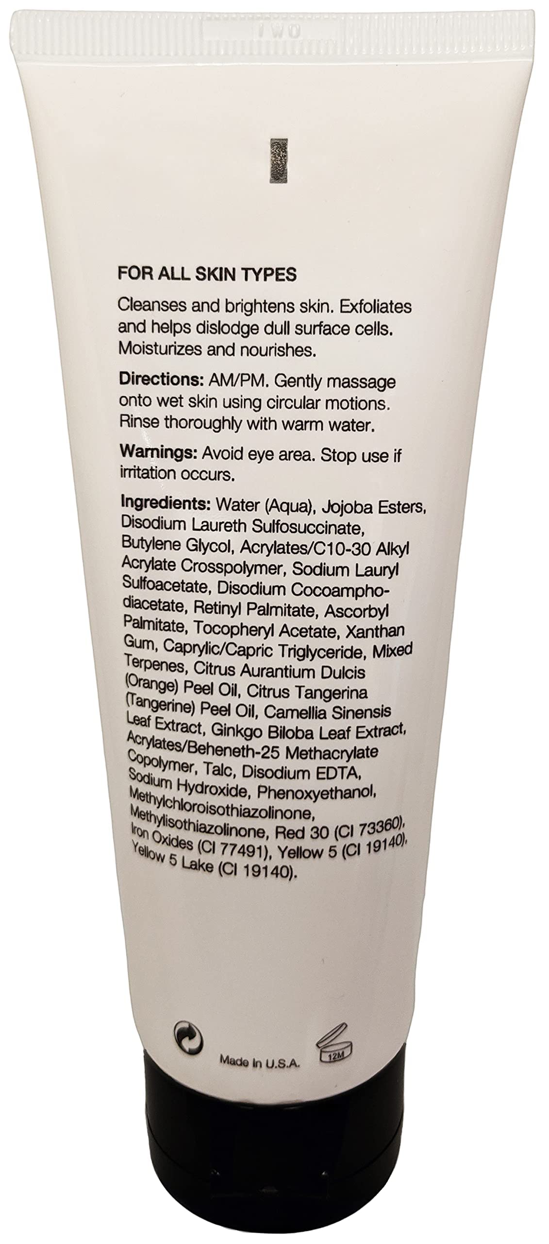 Jolie Vitamin C Cleanser - Brightening & Energizing Daily Facial Gel Wash With Exfoliating Beads