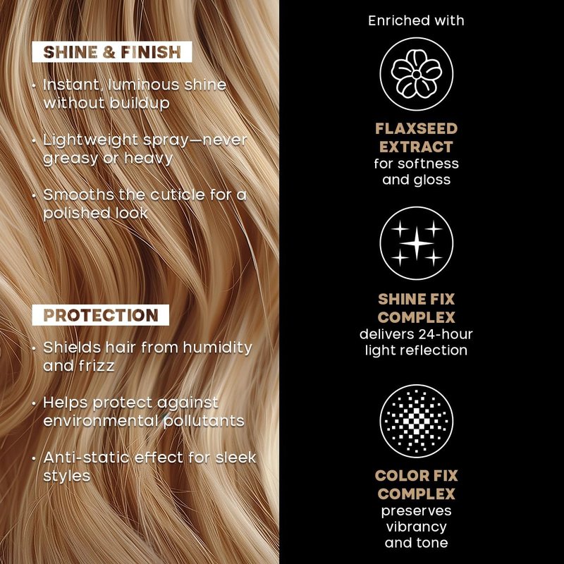 ALFAPARF MILANO Hair Oil Serum & Cristalli Spray Set - Shine Enhancing Frizz Control | Vitamin E Infused