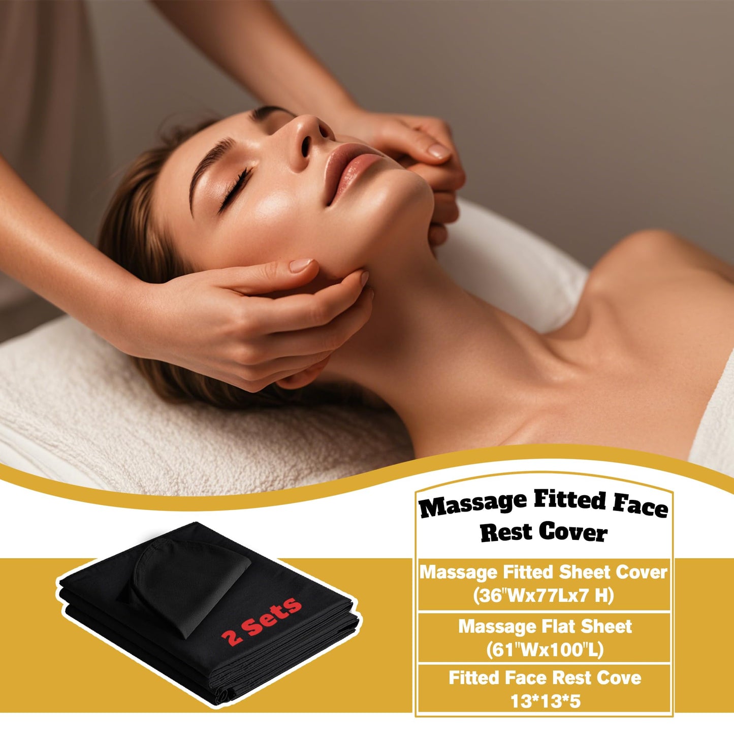 2 Sets Microfiber Massage Table Sheets, 3 Piece Reusable Massage Bed Cover Per Set, Lash Bed Cover Soft, Light-Weight, Stain & Wrinkle Resistant for Spa Beauty Tattoos