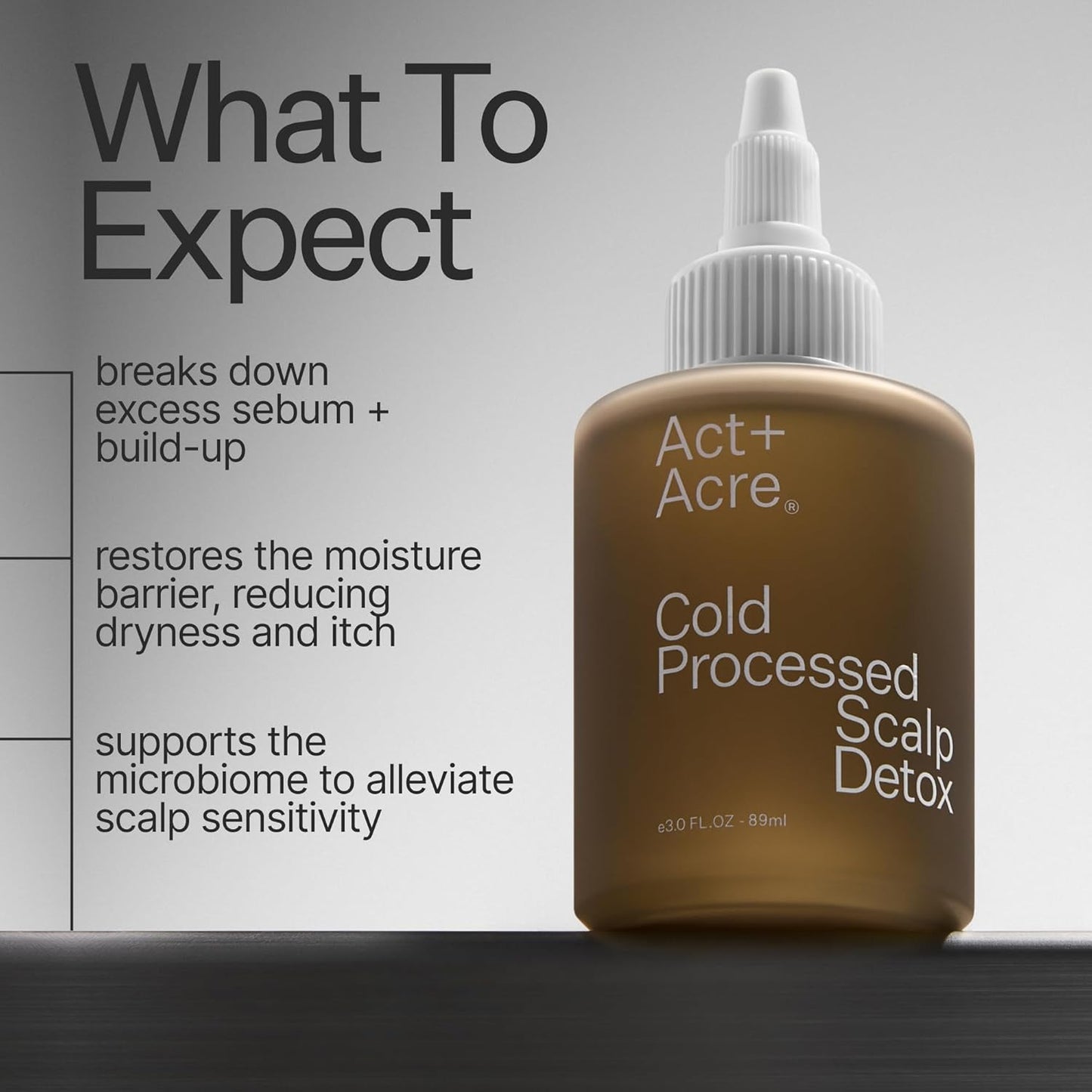 ACT+ ACRE Scalp Detox Oil - Cold Processed, Sulfate-Free Treatment for Flaky, Dry Scalp | Promotes Thicker Hair