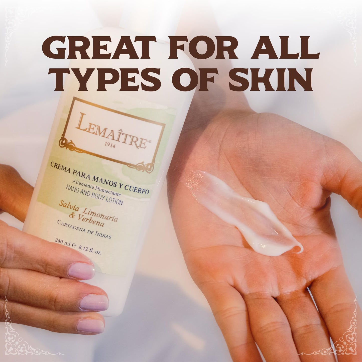 LEMAITRE Hydrating Hand & Body Cream – Non-Greasy Moisturizer for Soft Skin, Fast Absorbing Lotion with Light Scent, Travel-Friendly Skincare - Cherry (Pack of 6)