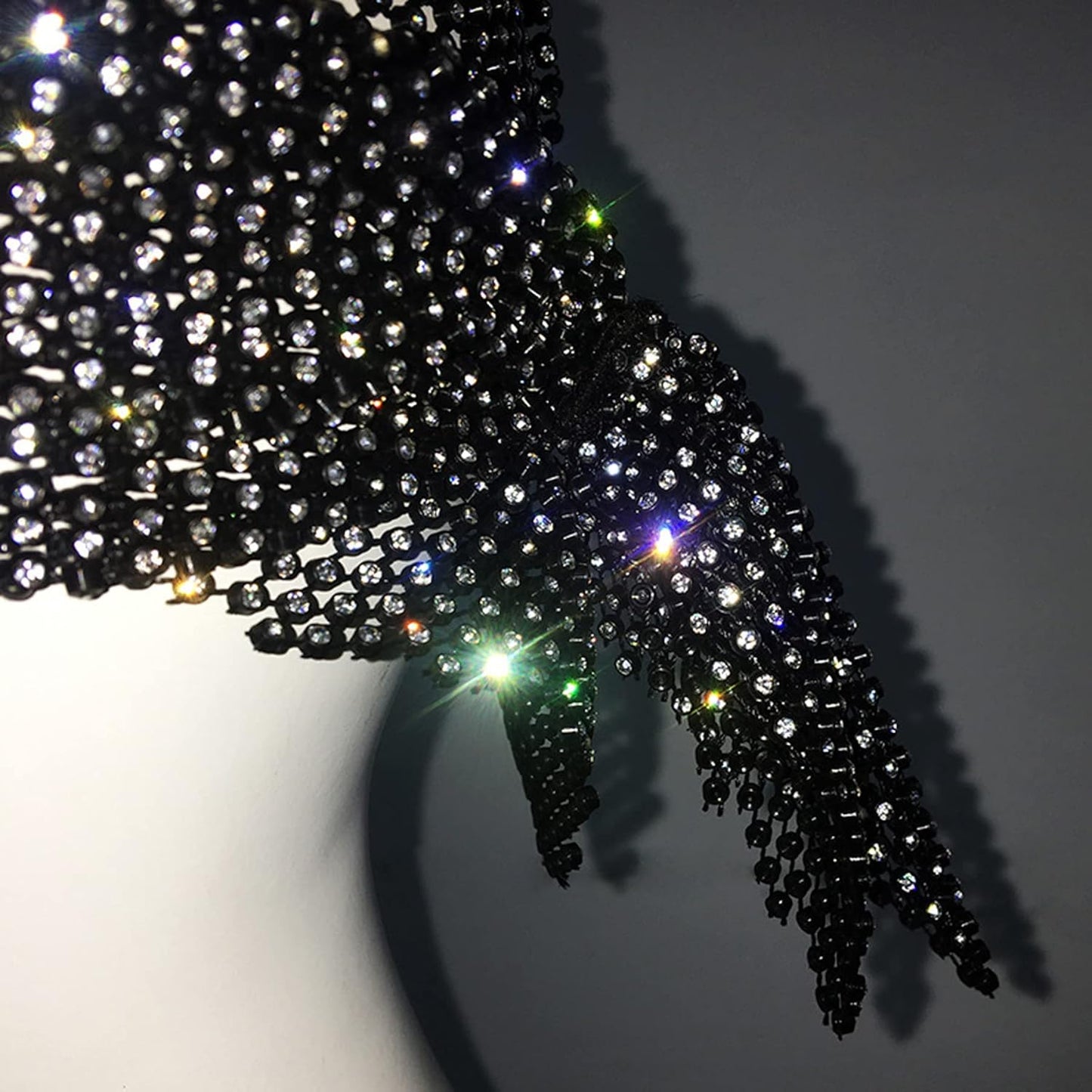 Rhinestone Mesh Headband - Sparkly Crystal Hair Scarf for Parties & Nightclubs | Stylish Turban Bandana