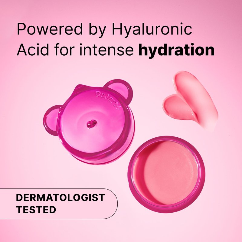 Dr.Jart+ Vital Hydra Solution Jelly Bear Korean Overnight Lip Mask with Hyaluronic Acid, Sheer Pink Tint and Light Raspberry Scent | Korean Skin Care, 0.59 oz.