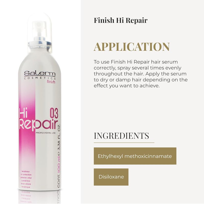 Salerm Texturizing Hair Serum - Repair Damaged Hair - 100ml | Softer, Shinier Finish