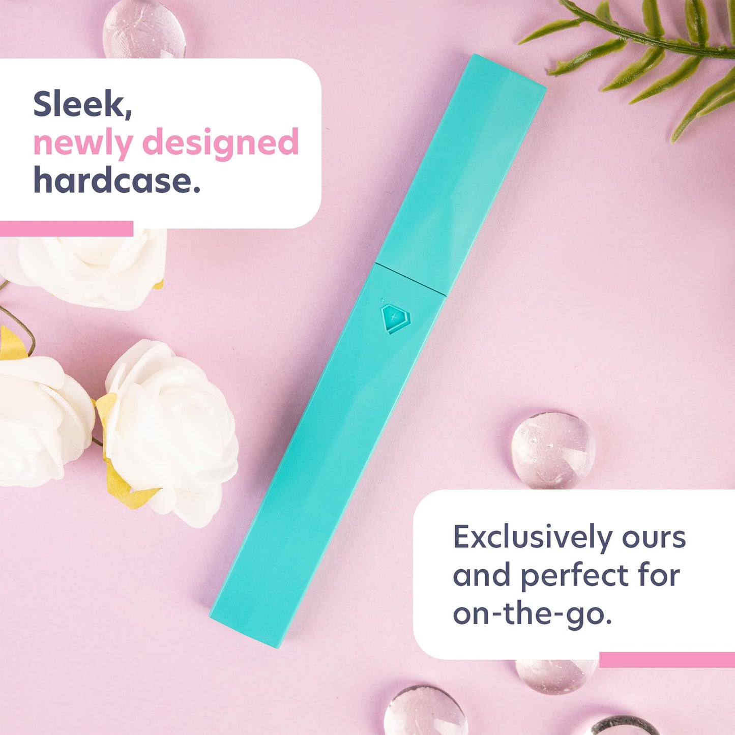 Bona Fide Beauty Czech Glass Nail File with Case, Pastel Green Violet Crystal File for Natural Nails. Nail Care Tool Gifts for Women