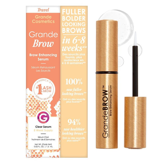 Grande Cosmetics GrandeBROW Brow Enhancing Serum - Fuller, Bolder Eyebrows with Vitamins & Peptides | Cruelty-Free