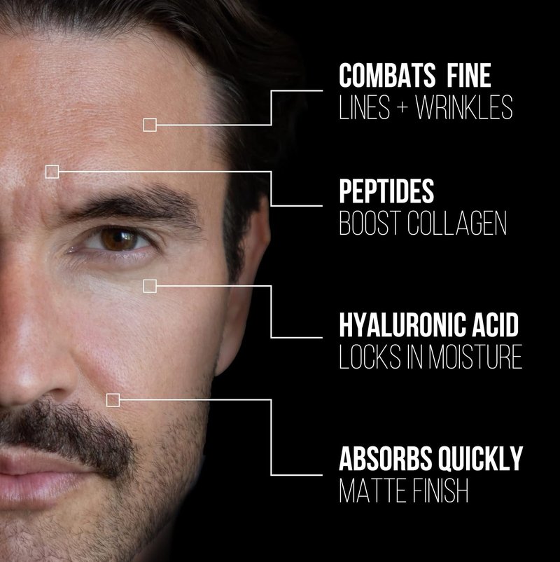 RUGGED & DAPPER - Age Defense Face Moisturizer for Men | 4oz | Hydrating Mens Face Lotion | Unscented Formula