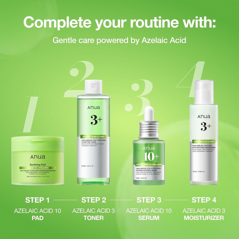 Anua Azelaic Acid Serum - Soothing Hydrating Facial Serum for Blemish-Prone Skin | 1.01 fl oz