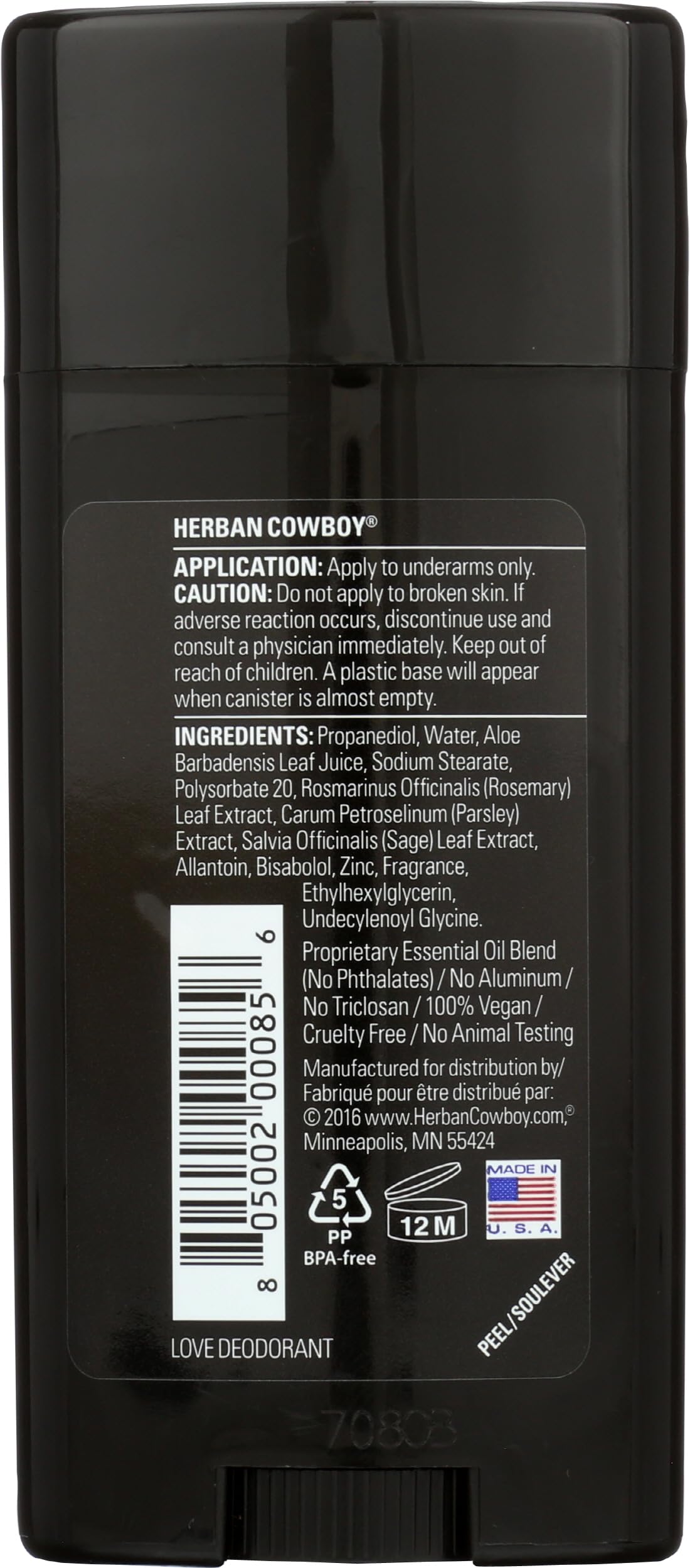HERBAN COWBOY Love Deodorant, 2.8 OZ
