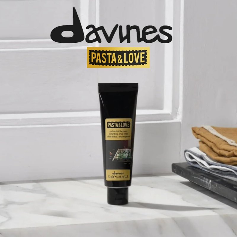 Davines Pasta & Love Medium-Hold Fiber Cream - Texturizing Styling Cream for Short Hair, 1.69 Fl Oz