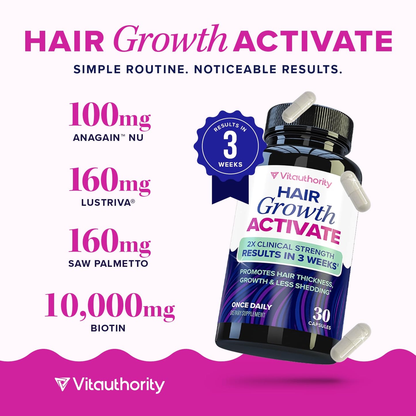Vitauthority Hair Growth Activate Vitamins