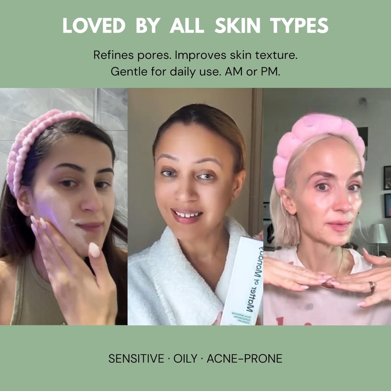 Matter of Monday Face Wash – Gentle Exfoliating Cleanser for Sensitive Skin | Refines Pores, Removes Makeup, Softens Skin, Fruit Enzymes, Barrier Protection, Non-Stripping, 3.4 fl oz