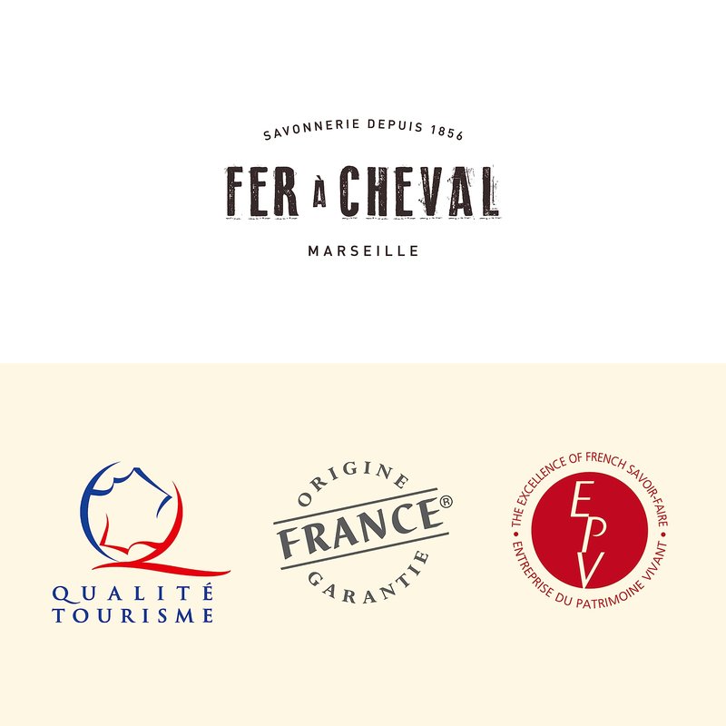 Fer à Cheval Authentic Savon De Marseille Soap Bar, Olive Bar Slices 6 pieces 1 kg/35.5 oz, Natural Plant-Based, Hypoallergenic Cubes with French Olive Oil